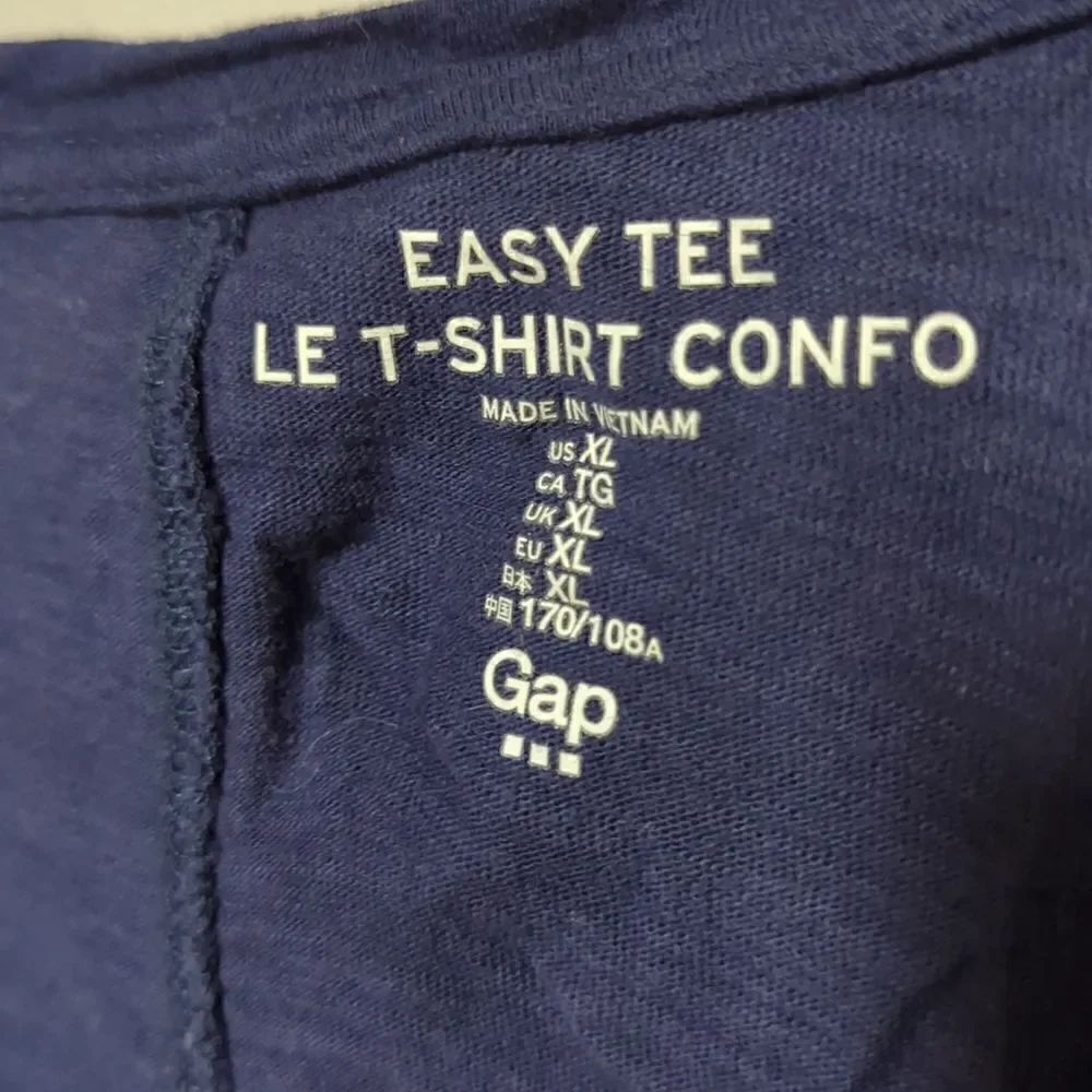 GAP Factory Blue V Neck Shirt - Picture 3 of 6